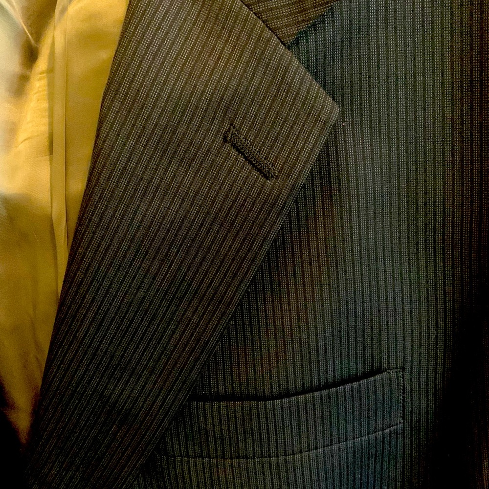 Gorgeous Men Suit Hart Schaffner Marx  Notch Lapel 2button closure BLK 44L